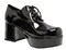 The Costume Center Black Patent Platform Men Adult Shoes Halloween Costume Accessory - Size 11